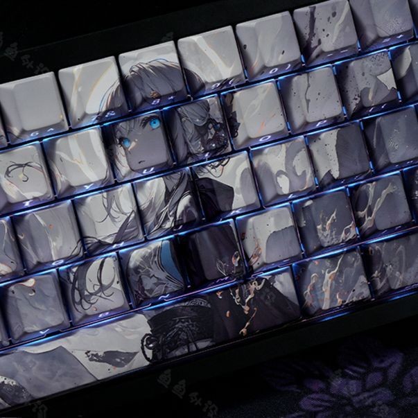 130 Keys Anime Keycaps Cute Translucent Keys PBT Keycap  reey Keycaps Dye-sub Me anical Keyboard Cap