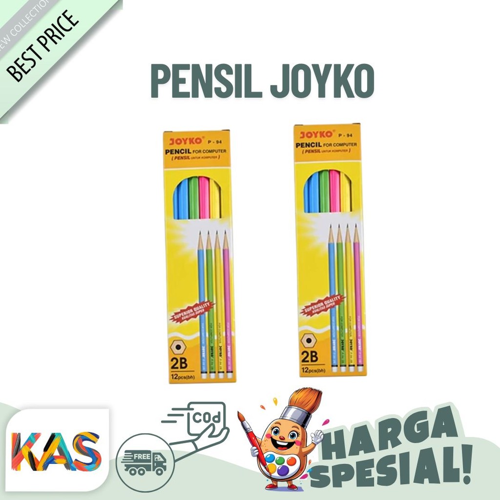 

Pensil Joyko Lusinan P-94 2B Pensil Ujian Isi 12Pcs -Murah