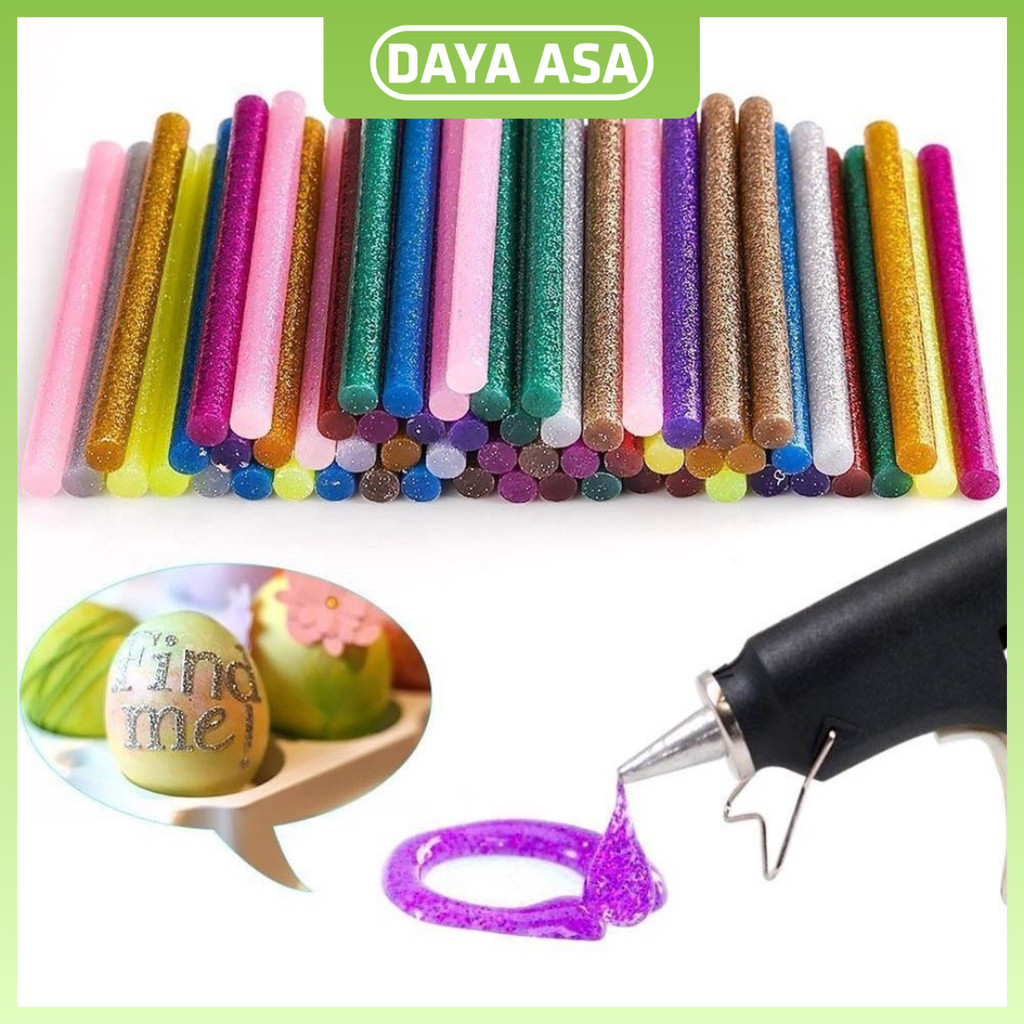 Glitter Refill Lem Tembak Warna Warni Lem Lilin Bakar Besar Kecil