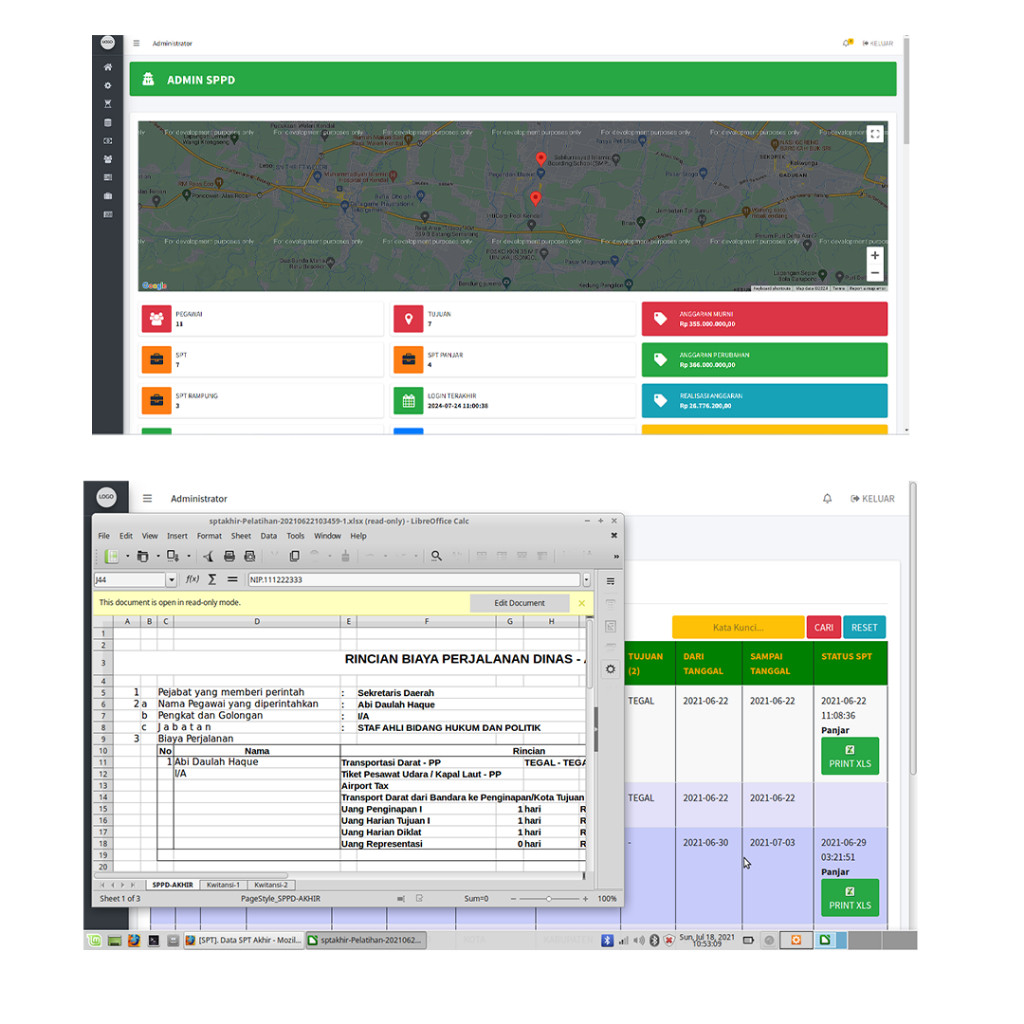 Aplikasi Surat Perintah Perjalanan Dinas Source Code Software SPPD Surat Dinas