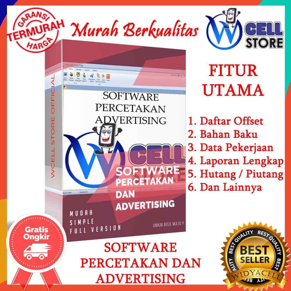 SOFTWARE / PROGRAM / APLIKASI KASIR PERCETAKAN DAN ADVERTISING TERBARU FULL VERSION UNLIMITED ALL PC