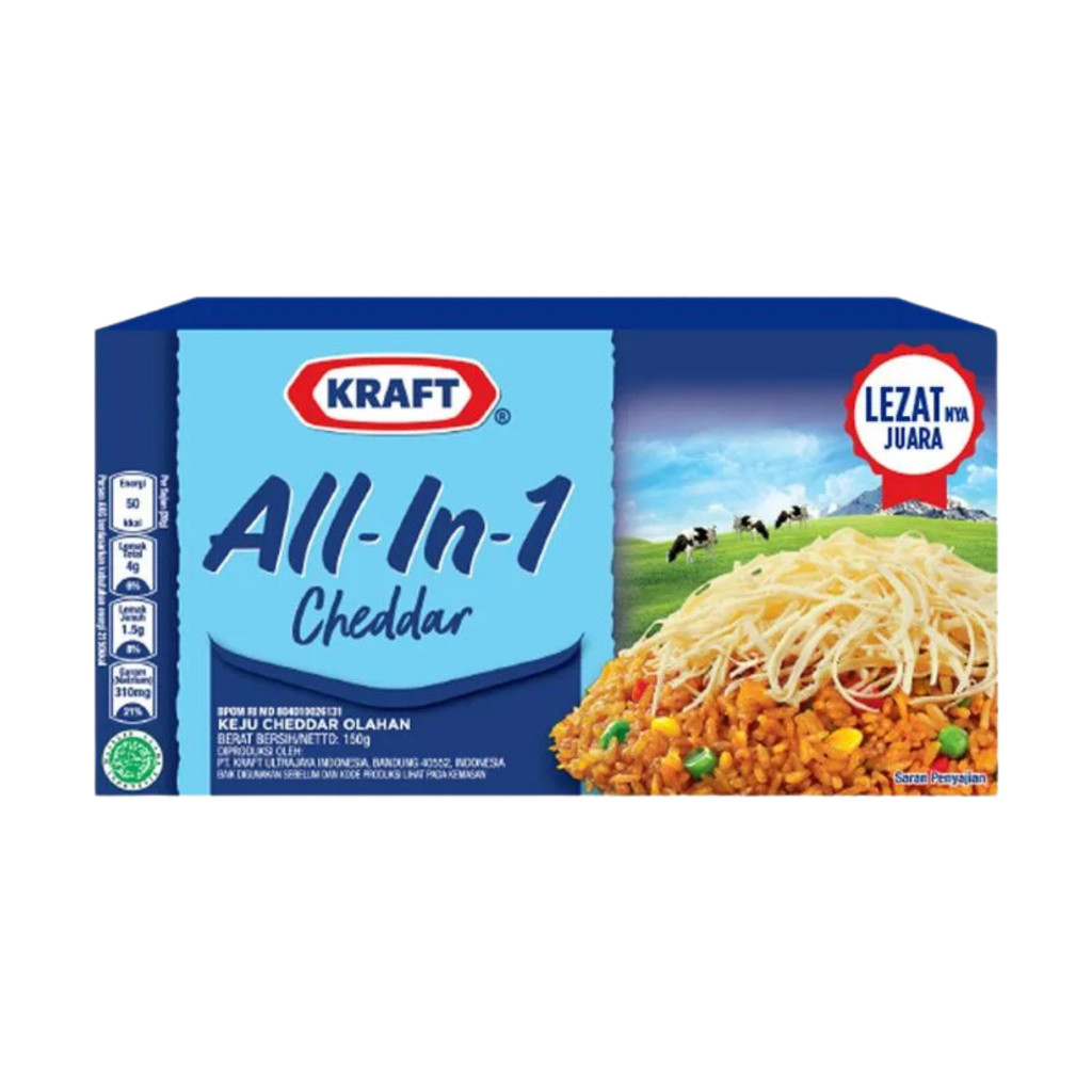 

Kraft Keju Gurih All in 1 Cheddar Cheese 150 gr