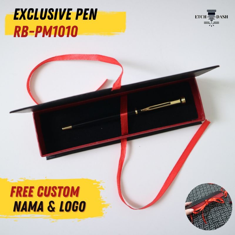 

NEW Pulpen Custom | Pulpen Eksklusif Free Grafir Nama/Logo + Box Pita / Souvenir Pulpen - Exclusive Pen RB-PM1010 PREMIUM