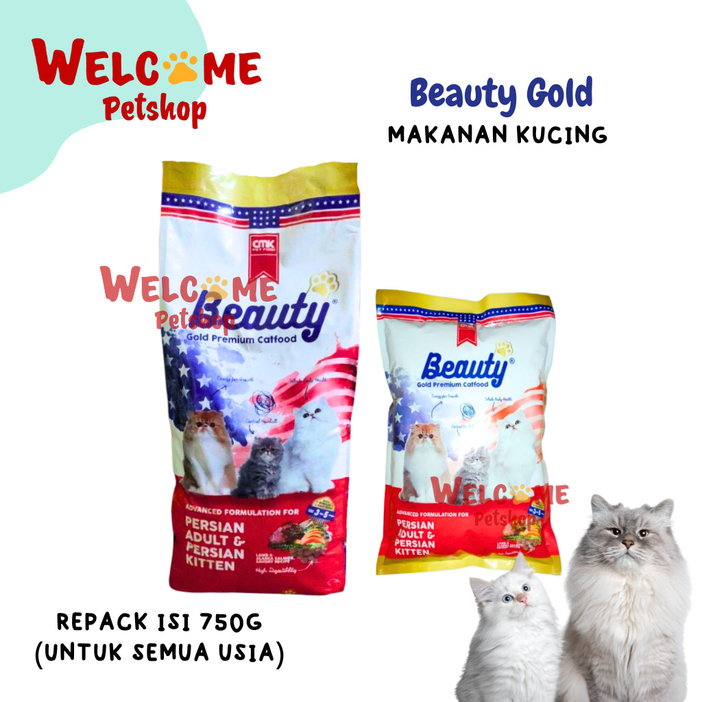 Gold Beauty Makanan Kucing 750g Pakan Kering Kucing