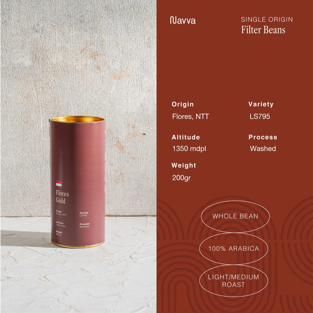 

200 gr Filter Beans Arabica Manual Brew Flores Gold / Biji Kopi Sangrai Arabika V60