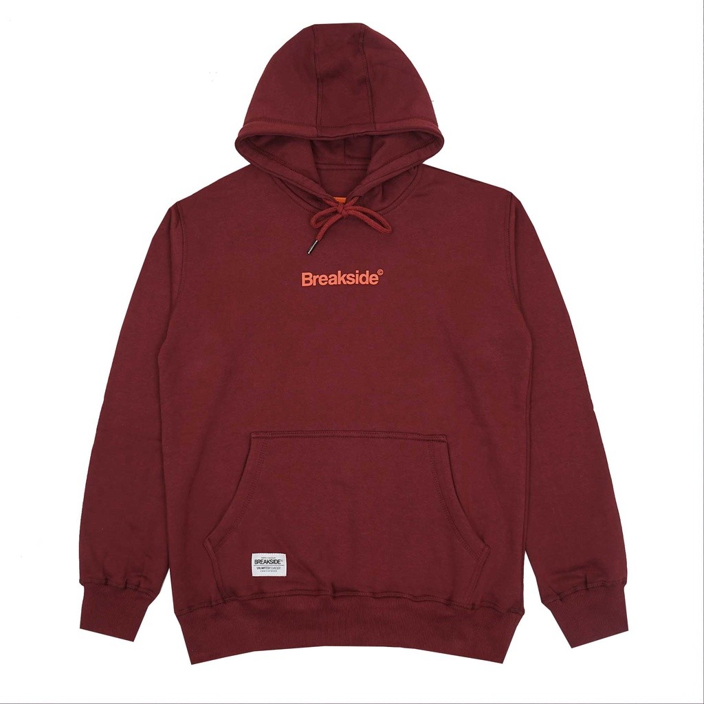 Breakside Hoodie Hidden - Maroon Hoodie Pria