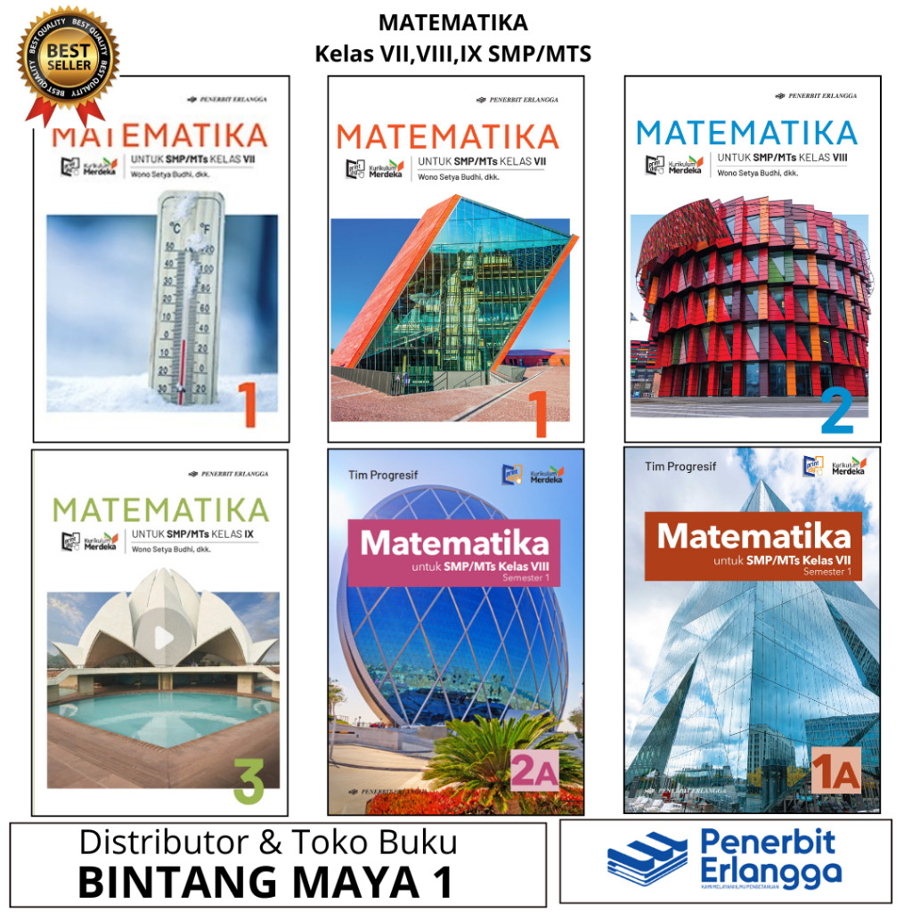 

Erlangga - Buku Pelajaran MATEMATIKA Kelas 1/VII, 2/VIII, 3/IX SMP/MTs Kurikulum Merdeka (TERBARU)