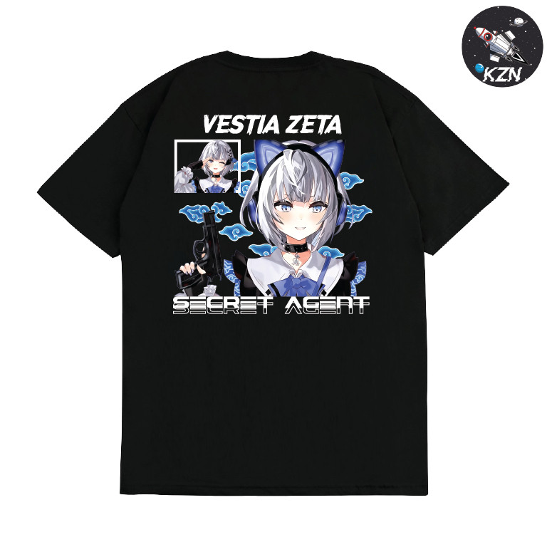 Tshirt Baju Kaos Vestia Zeta New Outfit | Kaos Zeta Hololive New Outfit | Kaos Anime