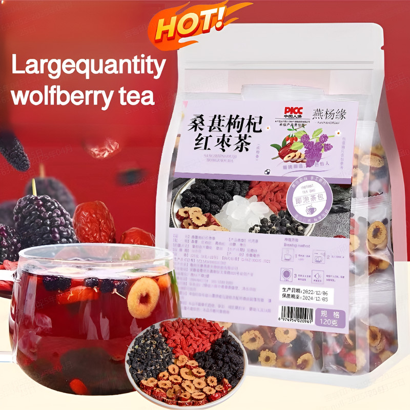 

⚡️COD+Pengiriman 24 Jam⚡️[Mulberry And Kidney Nourishment] Mulberry And Wolfberry Combination Health Tea /Teh Bunga Dan Buah Wolfberry Hitam Dan Kurma Merah | Paket Kecil Individu Teh Herbal Penambah Yang Untuk Begadang