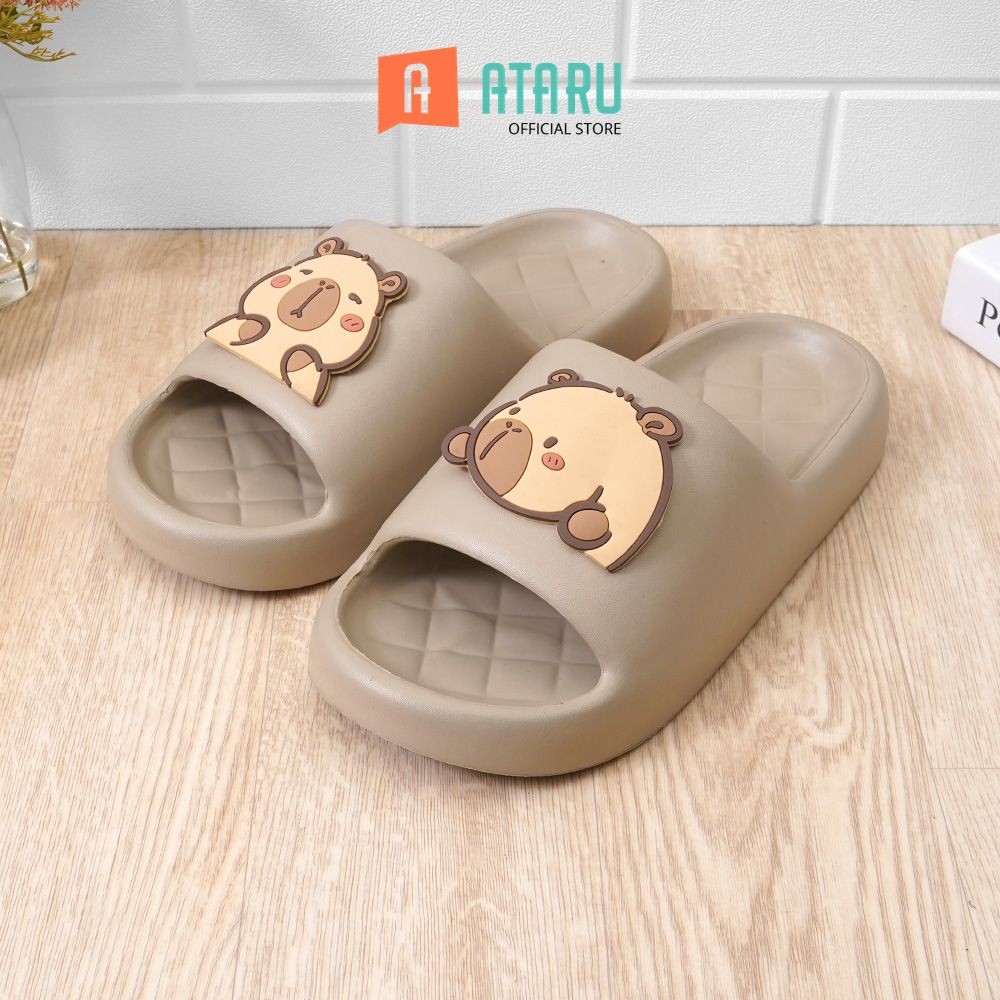 Ataru Sendal Unisex Alas Kaki Slide Cewek Cowok Fashion Wanita Dan Pria