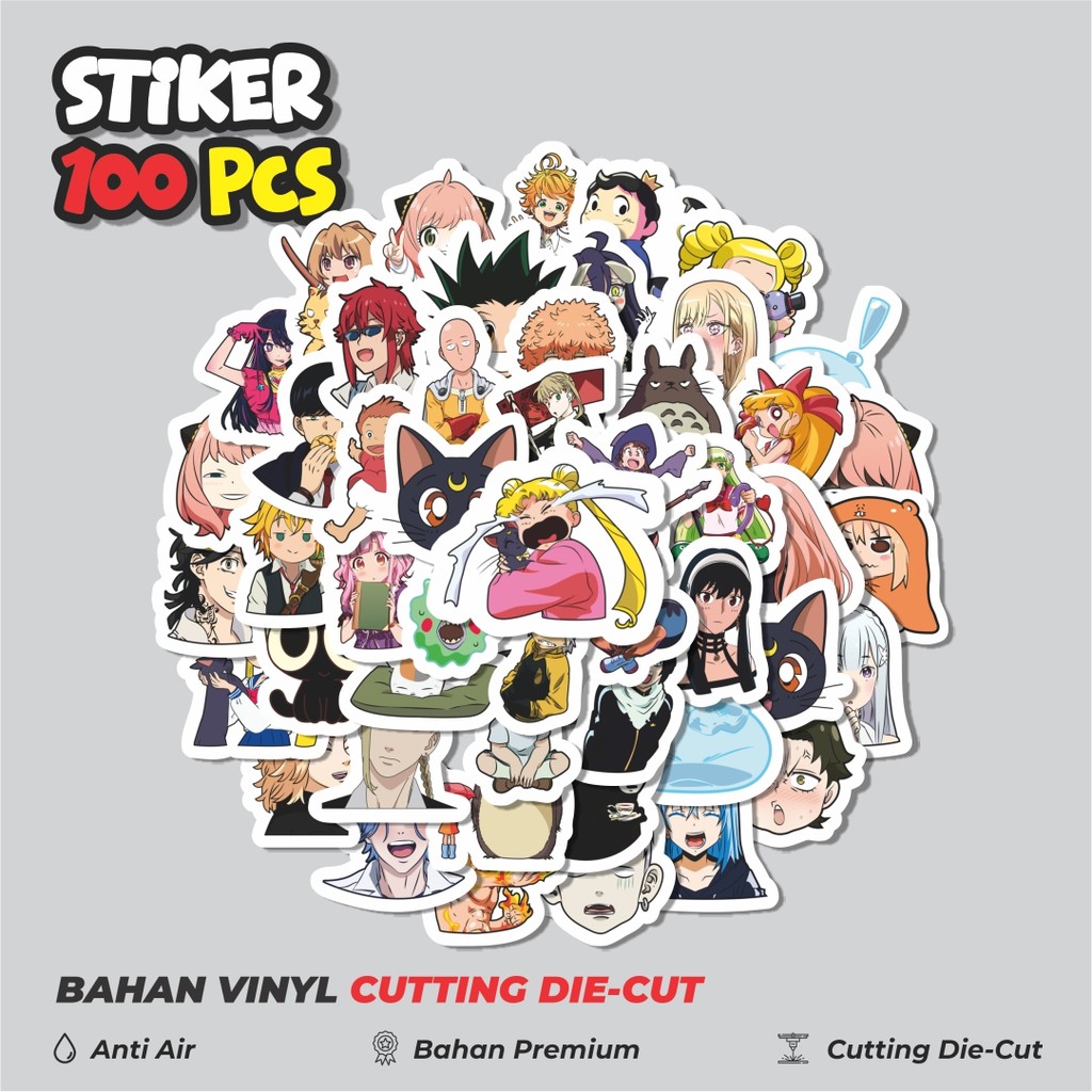

Terbaru! 50 pcs Stiker Anime Jepang V2 Dekorasi Lucu Kreatif untuk Notebook, Skateboard, HP