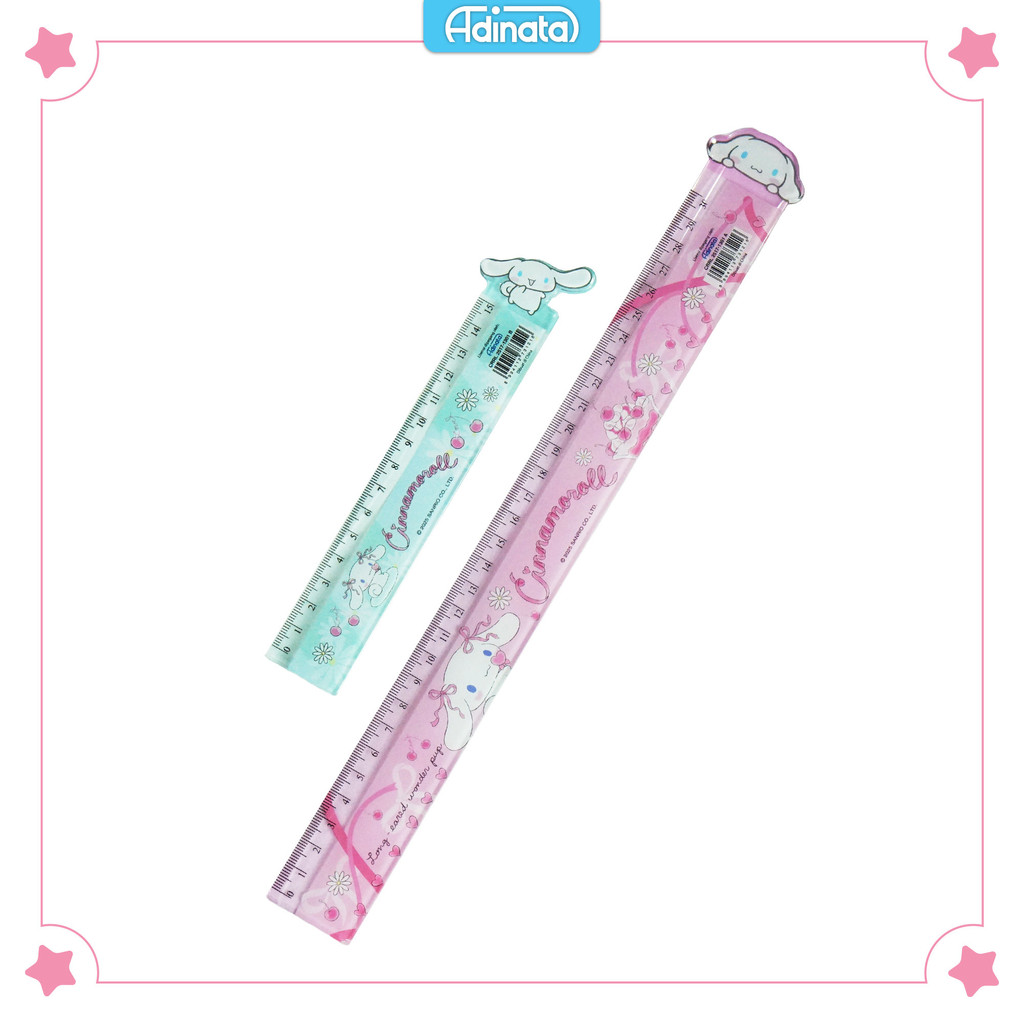 

Cinnamoroll Ruler set 2 pcs 2517-1301 / Penggaris 15 cm 30 cm / Adinata