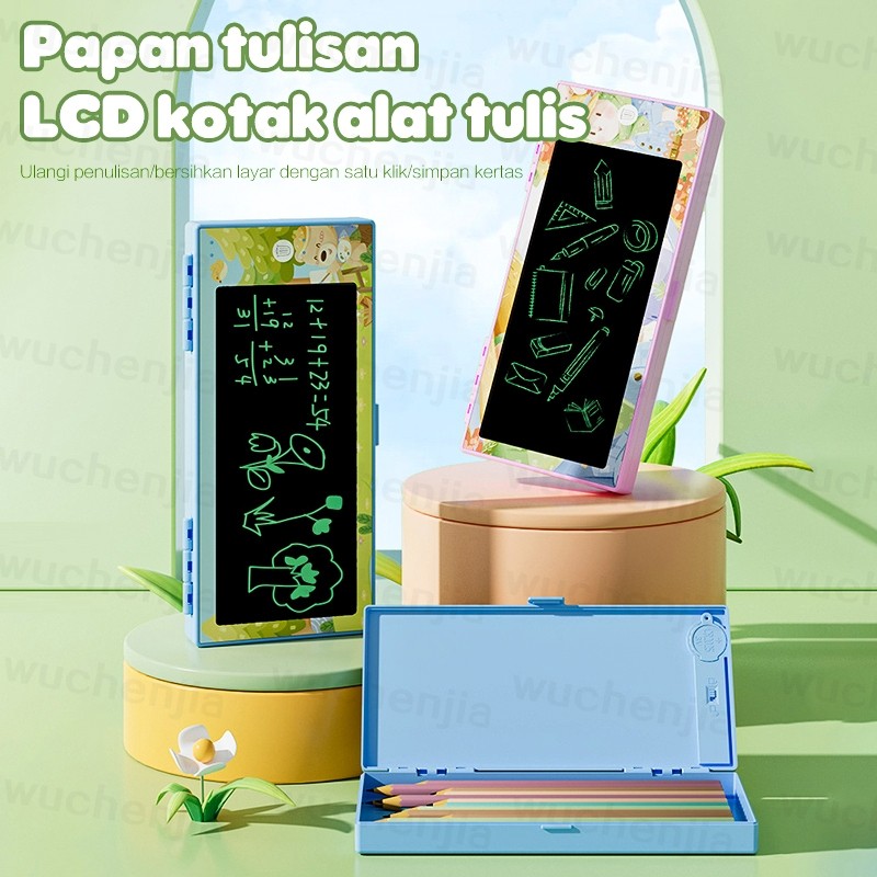 

LCD Writing Board Drawing Kotak Pensil Kotak Pensil Imajinasi dengan Digital Pad Edukasi Mainan Papan Gambar Anak