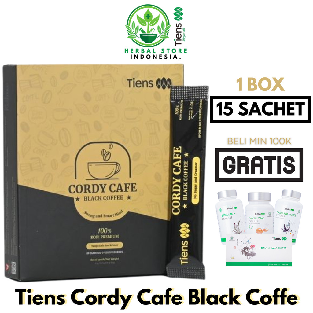 

TIENS CORDY CAFE BLACK COFFE ORIGINAL SEGEL 1 BOX