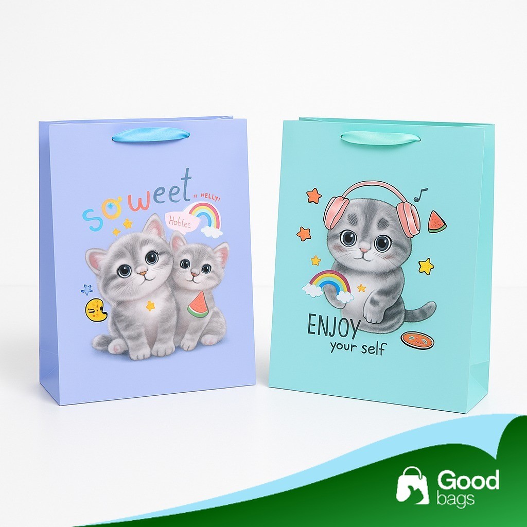 

Goodiebag Ultah / Paperbag Ultah / Tas Kado / Goodiebag Motif Kucing / Paperbag Motif Kucing I AL03D1