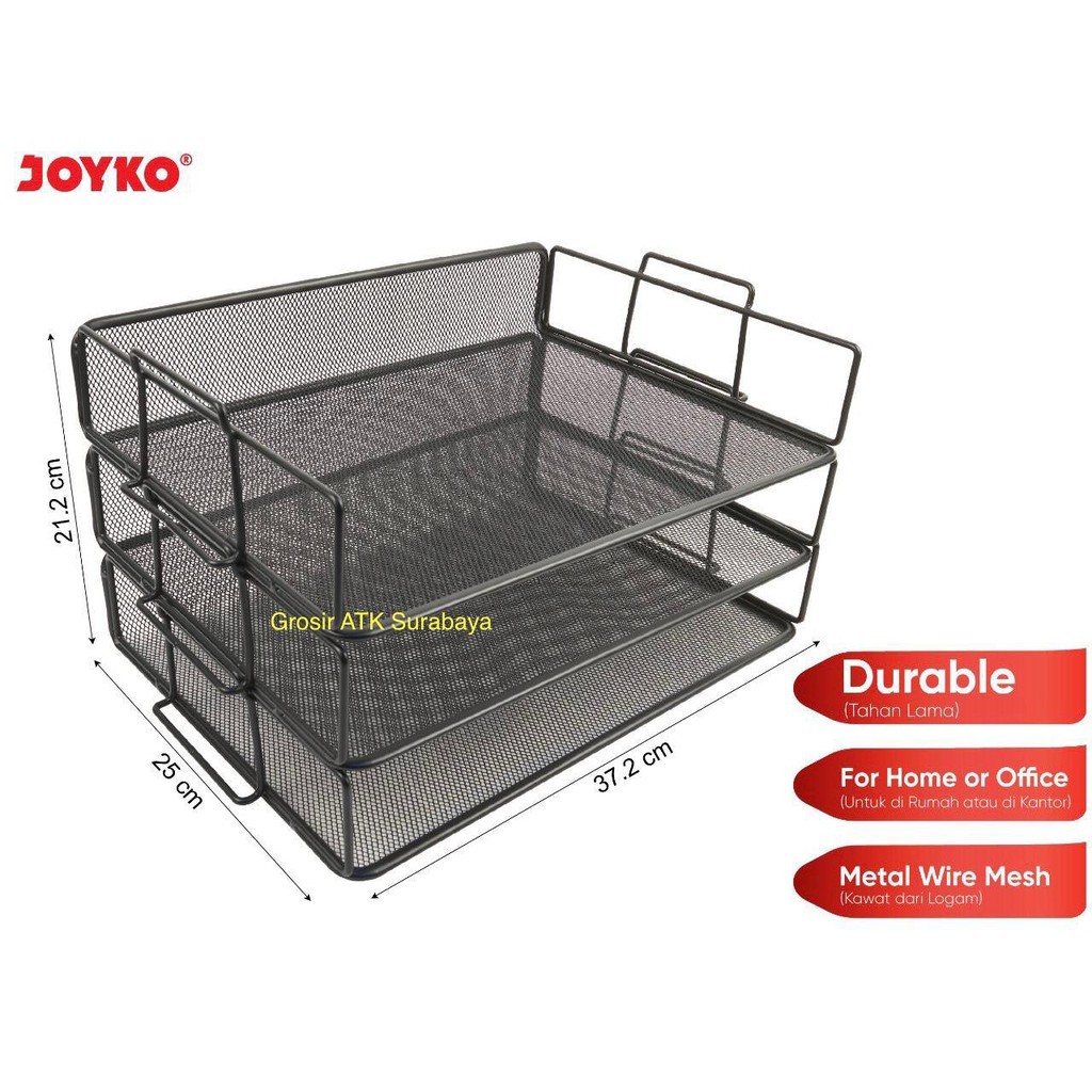 

DOCUMENT TRAY JOYKO DT-34 / Document Organizer Wadah Kertas Dokumen Joyko 3 Tingkat DT-34