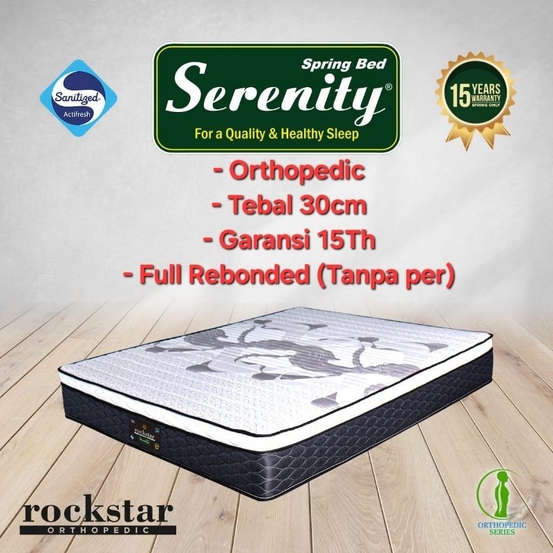 𝗛𝗮𝗽𝗽𝘆 𝗜𝗱𝗲𝗮 - NEW  SERENITY ROCKSTAR KASUR BUSA ORTHOPEDIC TEBAL 30 CM