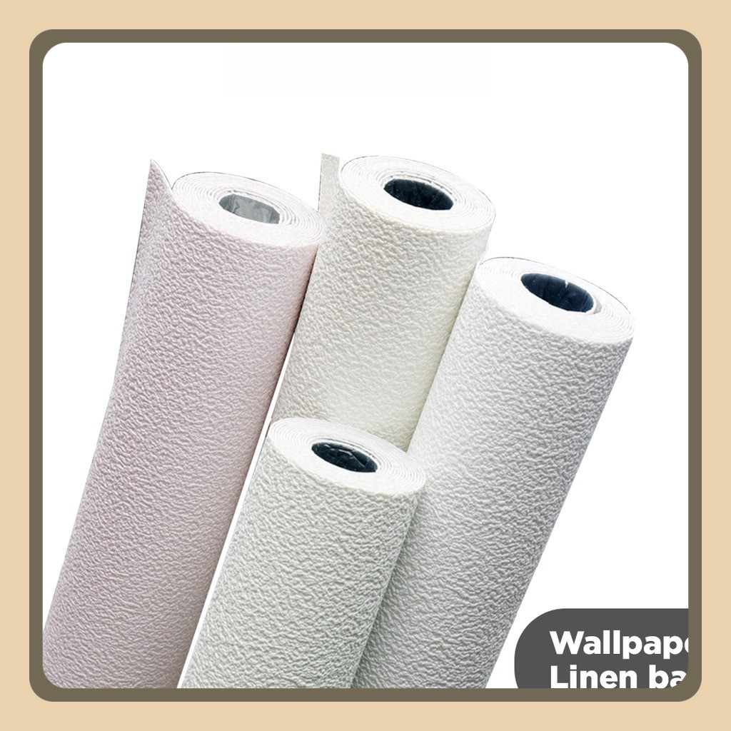 Paus Biru - Wallpaper Dinding Linen Roll Wallpaper foam Dekorasi Kamar wallpaper coral A12