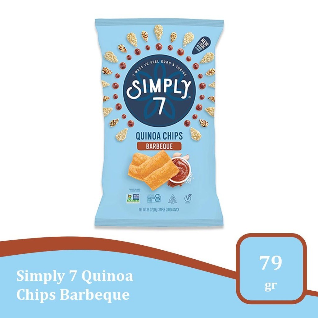 

Simply 7 Quinoa Chips Barbeque 79gr - Snack Lezat & Sehat Import USA