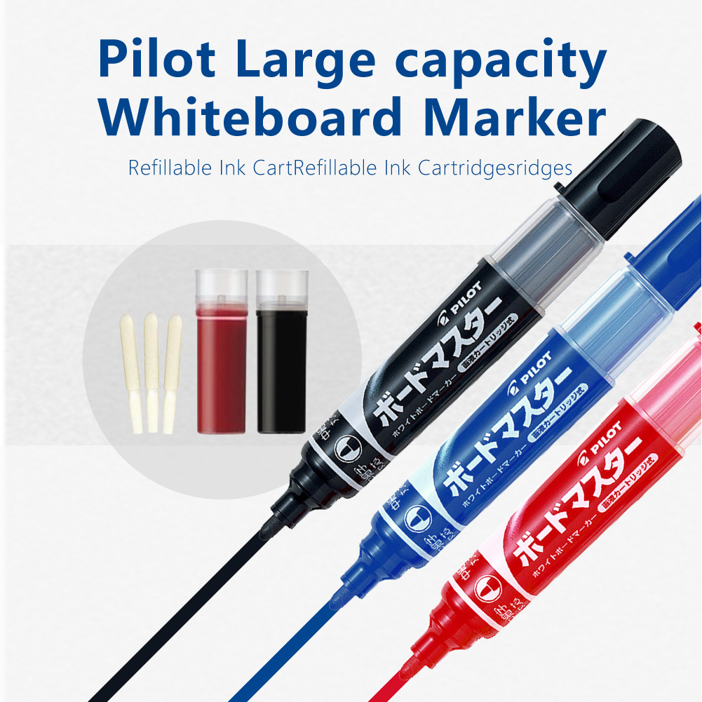 

Pilot Whiteboard Marker WMBM Board Master – Flat Medium Round Tip, Refillable