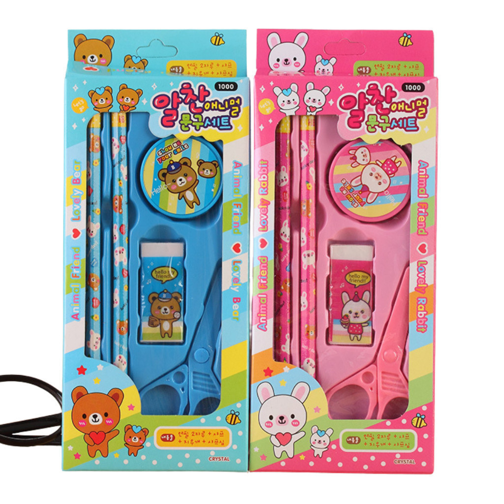 

2014 Alat Tulis Set Lengkap 5 In 1 Motif Karakter Lucu Y1702
