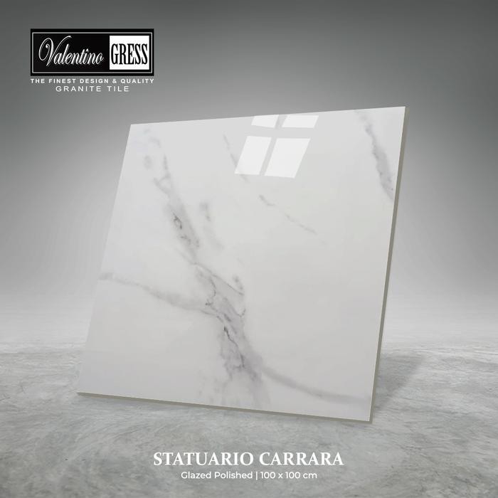 GRANITE VALENTINO GRESS 100x100 CM - STATUARIO CARRARA