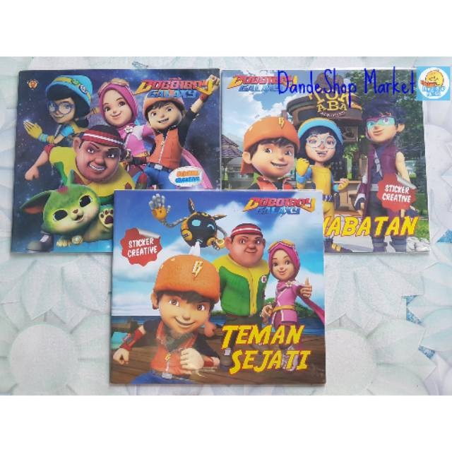 Boboiboy Galaxy Sticker Creative _ Buku Anak Seri menempel stiker kreatif boboi boy