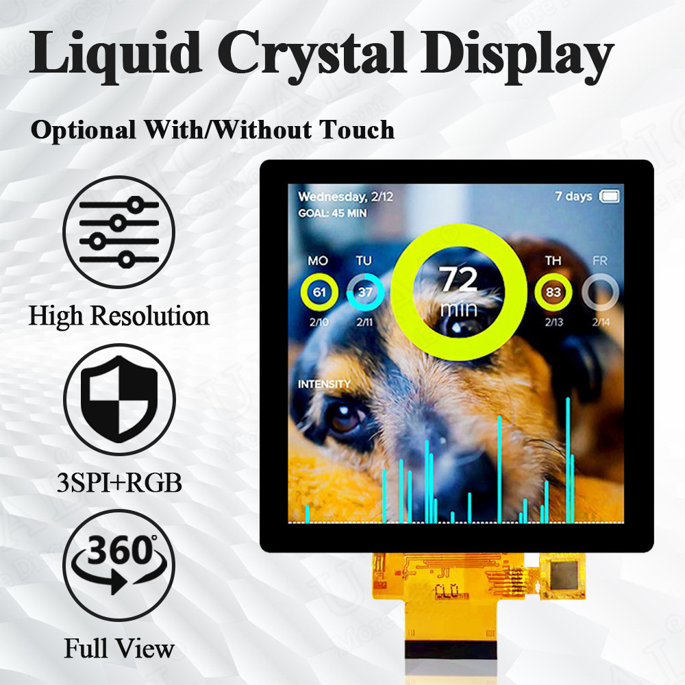 4.0 Inch TFT LCD Display Screen Module Square 480*480 3WSPI RGB 18Bit 40Pin 3.3V ST7701S with Touch 