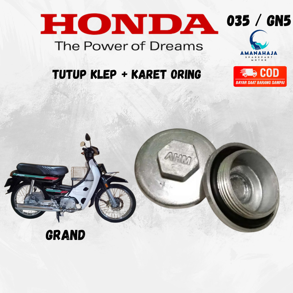 (GARANSI) ORI TUTUP KLEP KARET ORING GRAND (035) | SPAREPART ORIGINAL SUKU CADANG SEPEDA MOTOR