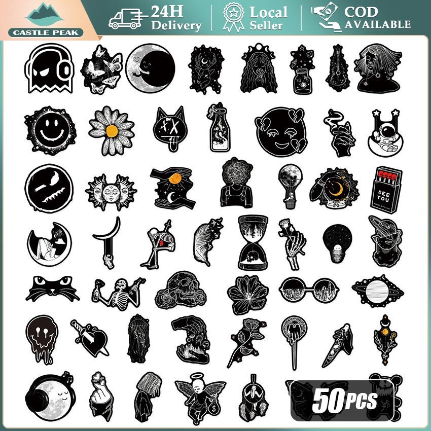 

Stiker Pack Minimalis Hitam Putih 50PCS - Desain Art Line Abstrak Premium untuk Dekorasi Buku, Tablet & Aksesori Gaya