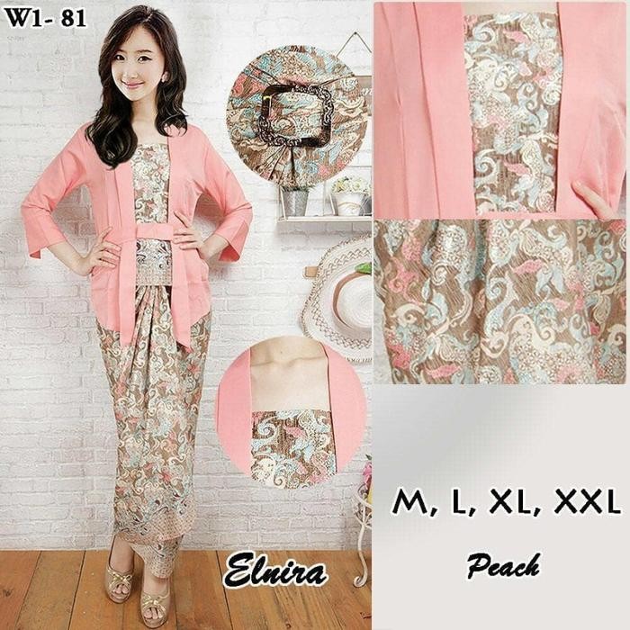 

Setelan Kebaya Kutu Baru Elnira Peach - PEACH
