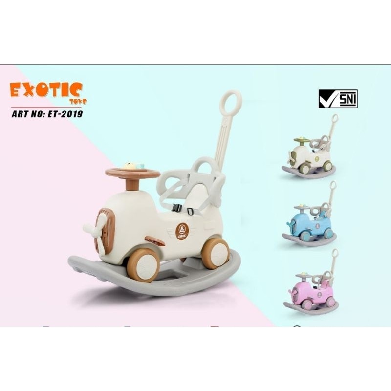 Exotic Ride On Exotic ET2108 / ET2110 / ET2101 / ET2019 ET 2019 3 in 1 Kuda Goyang Ayunan Jungkat-Ju