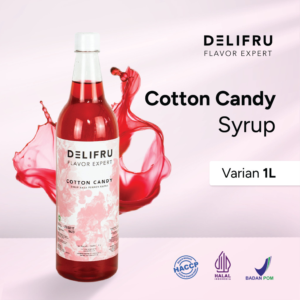 

Syrup Cotton Candy Delifru 1 Liter - Sirup Permen Kapas Premium