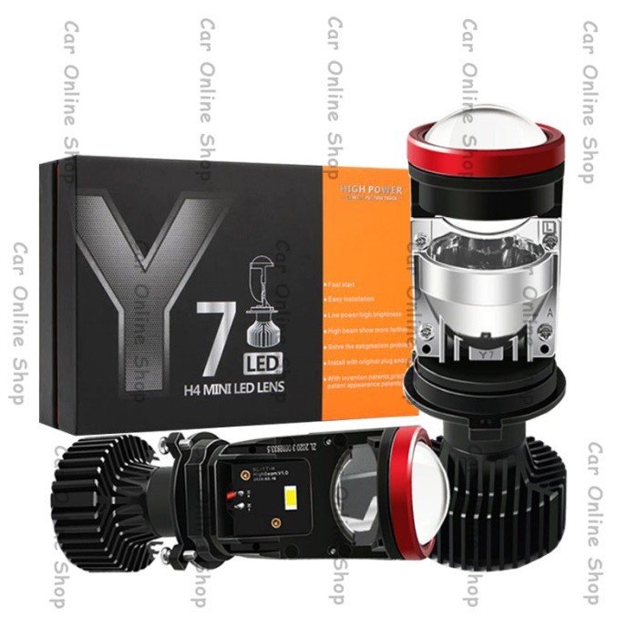 

Lampu Projector Mini H4 Y7 Y7D Y8 Y6DLED Mobil 12V 24V Fish Eye Super Terang