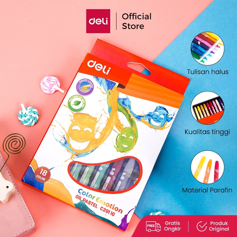 

Deli Oil Pastel Crayon Krayon 12/18/24 Warna Kualitas Tinggi, Campuran Warna Sempurna EC20120