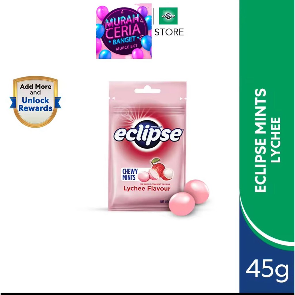 

Eclipse Chewy Mints Bag 45g Banyak Rasa 100% Original Permen Eclipse Impor Malaysia
