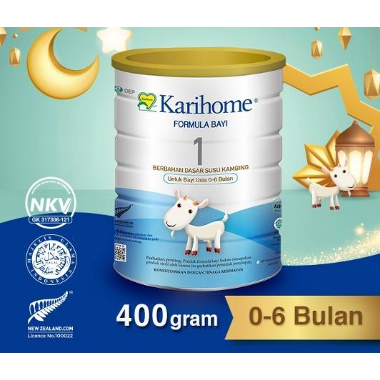 

Karihome Goat Milk Formula 400g STEP 1 (0-6m) | Susu Kambing Formula 1706