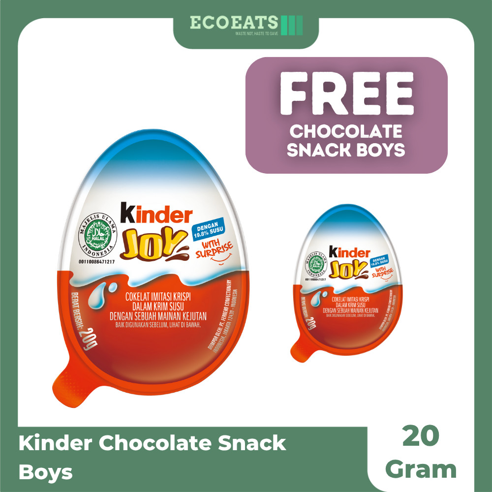 

[BUY 1 GET 1 FREE] Kinder Joy Boys Chocolate Snack 20 g Free Kinder Joy Boys Chocolate Snack 20 g