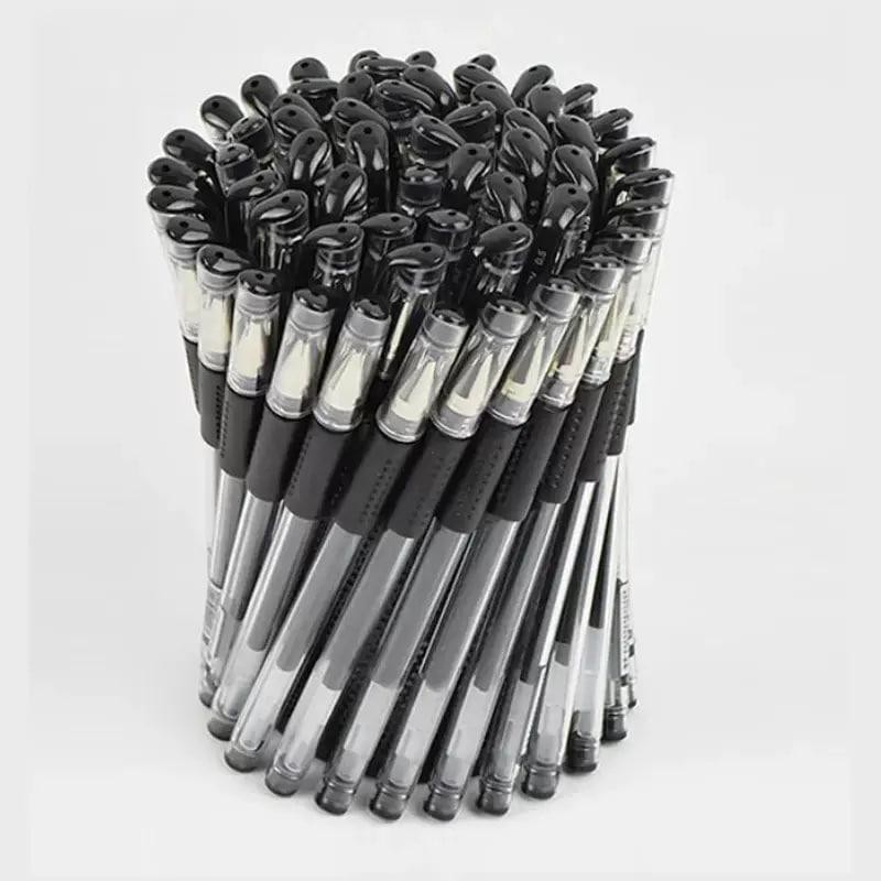 

Pen Puplen Gel isi 100 PCS Gel Pen 0.5mm Pulpen Hitam Sekolah Alat Tulis Kantor Tinta Stationery Bolpoint