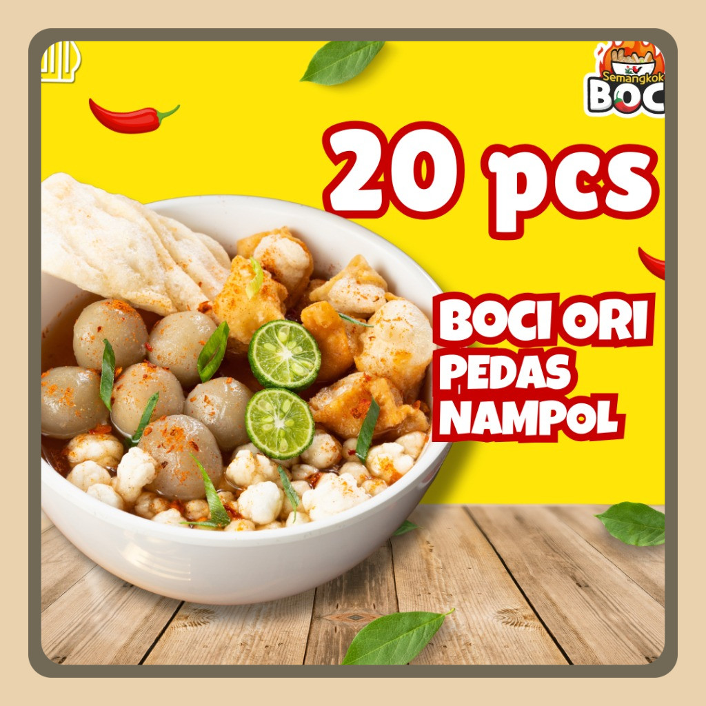 

20 Pcs Baso Aci Original Paket Cuan Berkah Semangkok Boci