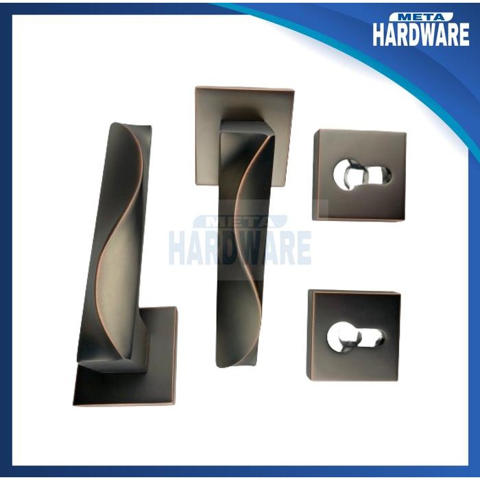 Gagang Handle Handel Pintu Kayu Dekkson Dekson LHR V32818 BLACK COOPER