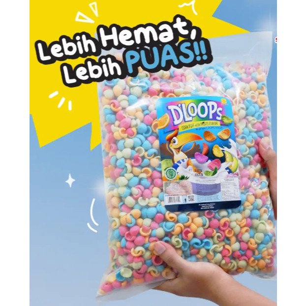 

Cahayadstore [1 Kg] Dloops Sereal Rasa Coklat Fruit Mix Dloops Cornpuff