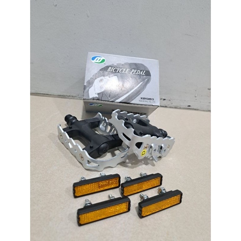 Pedal Alloy Taiwan Xerama Gowesan Sepeda Hitam Alloy As Besar Pedal Hitam Alloy