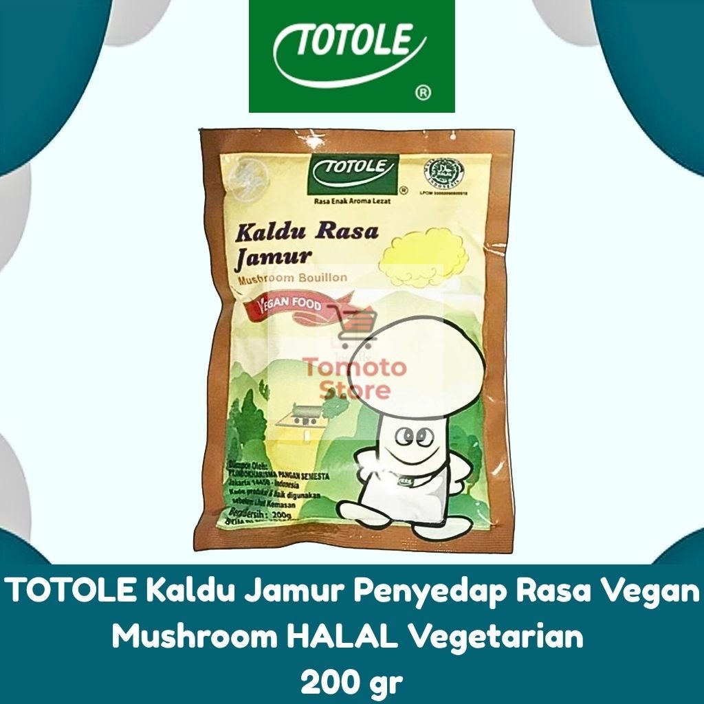 

✨ TOMOTOSTORE ✨ TOTOLE Kaldu Jamur Penyedap Rasa Vegan Mushroom HALAL Vegetarian 200 gr