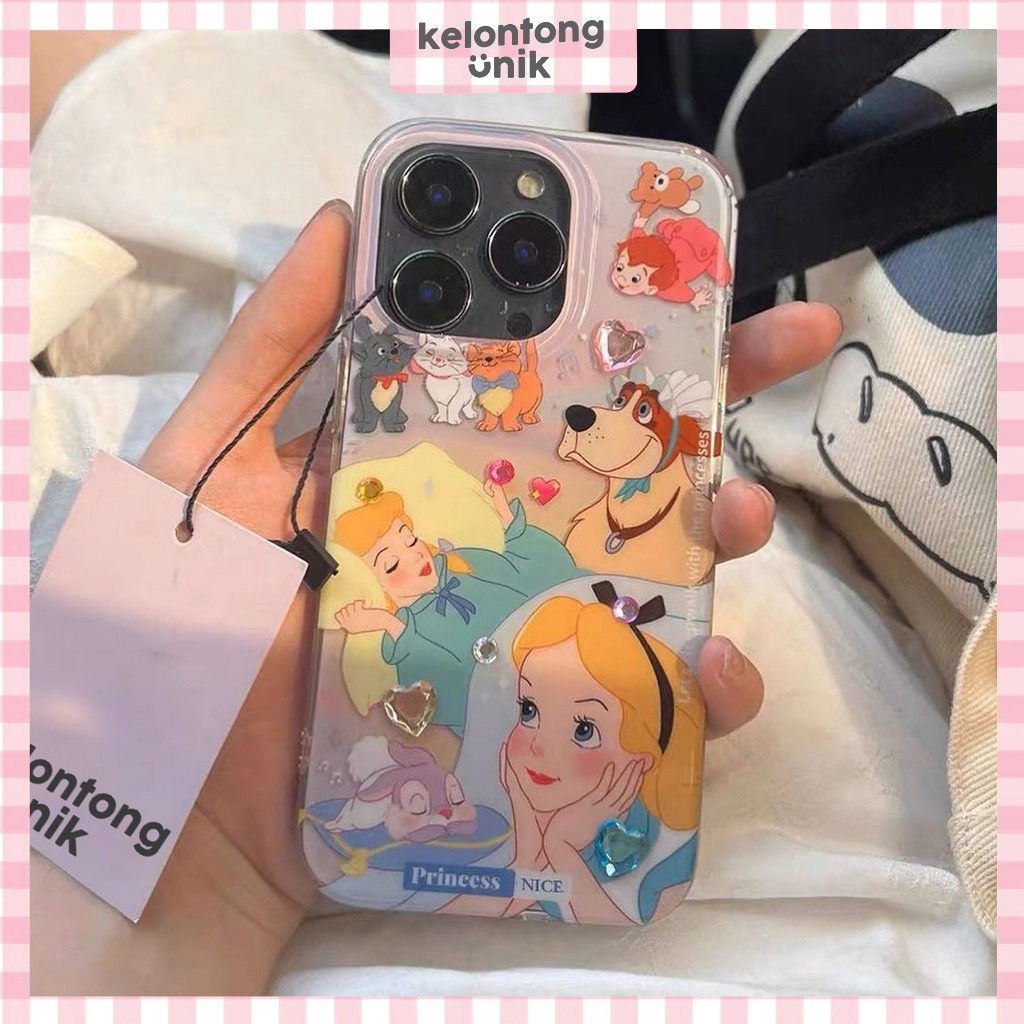 Kelontong Unik | (Free DIY Sticker) Princess Acrylic Case with DIY Sticker - Hardcase/ Casing Hp for