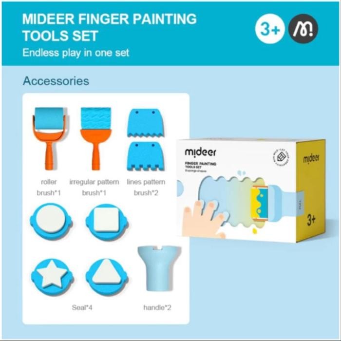 

COD Mideer Finger Paint 12 Colours Washable Cat Air Mainan Edukasi Anak - Tool Set