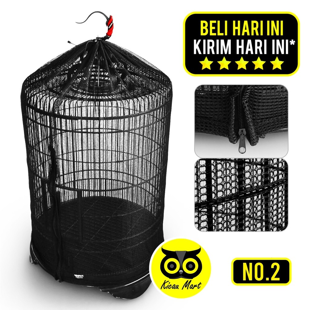 KICAU MART Kerodong Krodong Transparan Eco No 2 Krodong Sangkar Kandang Burung Murai Batu Kain Penut