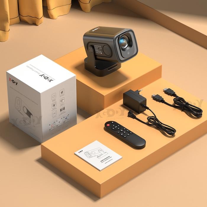 XGODY Gimbal 5PRO Smart Proyektor LCD - Android 11 - Upgrade Speakers -FHD 1080P - Wireless MirrorLi