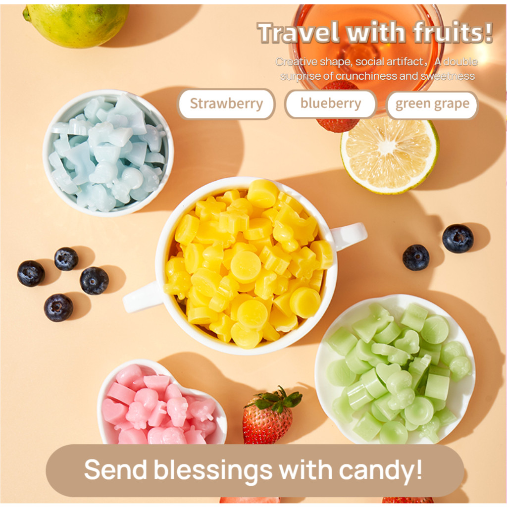 

TERLARIS HALFOMA Permen lilin, 50g/kaleng Bentuk hewan baru, produk baru, promosi diskon lebih lezat