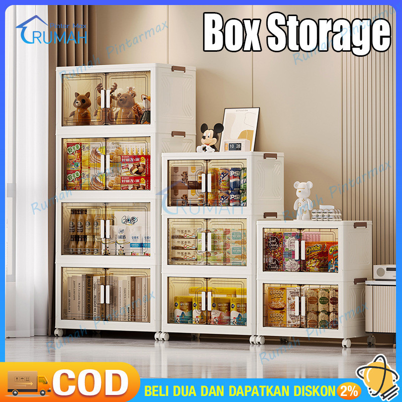 Lemari Plastik Susun | Lemari Makanan | Lemari Tas | Lemari Sepatu Transparan | Lemari Lipat Portabl